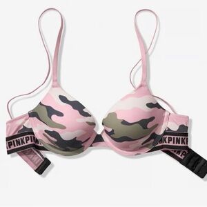 Victoria's Secret Pink Wear Everywhere Camo Bra 32C